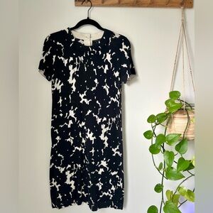 Black and white floral dress